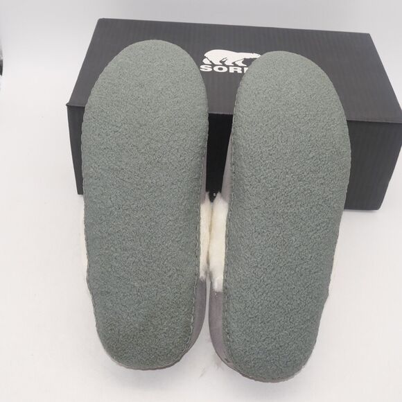 NEW SOREL Nakiska Slide II Women's 12 Suede Lined Slippers Gray Indoor/Outdoor - Picture 8 of 10